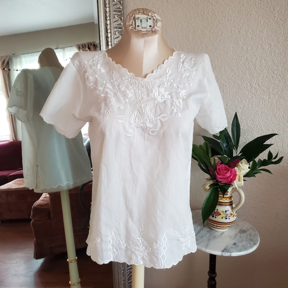 Embroidered Hand made Mexican top